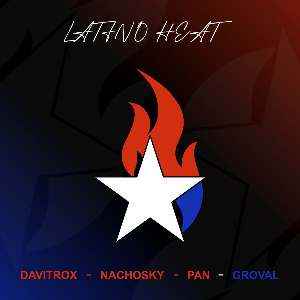 Concept logo for the 🇨🇱Chilean🇨🇱 team: Latino Heat🔥

🚀 <a href="/panrl_/">pan.🇨🇱</a> 
🚀 <a href="/nxchosky/">nachosky</a> 
🚀 <a href="/Davitrox1/">Davitrox</a> 
🧠 <a href="/GROVALRL/">Groval</a> 

I wanted to incorporate the flag of Chile into the logo, so I used both the colors and the star from the flag!

Not official, fan-made.
#RocketLeague #Logo #LogoDesign