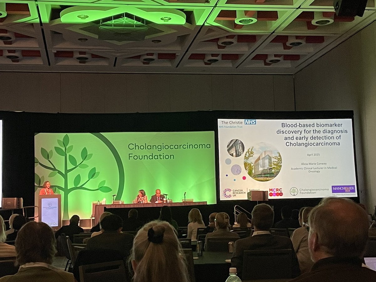 Mairead G McNamara (@mgmcnamara) on Twitter photo <a href="/AliciaMConway/">Alicia Conway</a> presenting prelim work: blood-based biomarker discovery for diagnosis/early detection of CCA #ccfac25 Future work; develop BTC specific classifier with clinical correlation <a href="/curecc/">Cholangiocarcinoma Foundation</a> <a href="/CharityAMMF/">AMMF</a> <a href="/MCRCnews/">Manchester Cancer Research Centre</a> <a href="/TheChristieNHS/">The Christie NHS</a> <a href="/rachnatshroff/">Rachna Shroff, MD, MS, FASCO</a> <a href="/FlavioRochaMD/">Flavio G Rocha, MD, FACS, FSSO</a> <a href="/AliciaMConway/">Alicia Conway</a> presenting prelim work: blood-based biomarker discovery for diagnosis/early detection of CCA #ccfac25 Future work; develop BTC specific classifier with clinical correlation <a href="/curecc/">Cholangiocarcinoma Foundation</a> <a href="/CharityAMMF/">AMMF</a> <a href="/MCRCnews/">Manchester Cancer Research Centre</a> <a href="/TheChristieNHS/">The Christie NHS</a> <a href="/rachnatshroff/">Rachna Shroff, MD, MS, FASCO</a> <a href="/FlavioRochaMD/">Flavio G Rocha, MD, FACS, FSSO</a>
