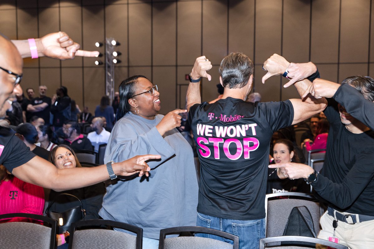 .<a href="/TMobile/">T-Mobile</a> DFW crew – thanks for the warm welcome and incredible energy this week! The magenta future is bright thanks to dedicated, passionate teams like yours. #WeWontStop