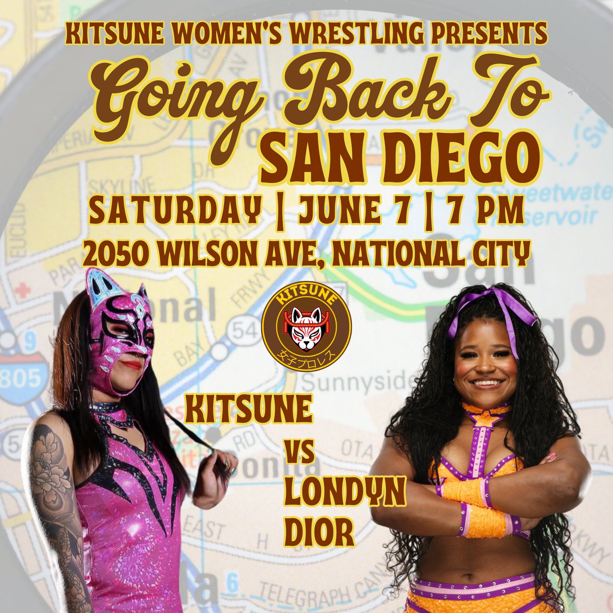 Kitsune Women’s Wrestling (@pwkitsune) on Twitter photo MATCH ANNOUNCEMENT: One of the foundations of Kitsune Women's Wrestling is putting the best young talent in position to showcase who they are! Kitsune will face the debuting <a href="/itsLondynDior/">Londyn Dior✨</a> on June 7 in San Diego. Come see these rising stars show out!
🎟️:kitsunesandiego.eventbrite.com MATCH ANNOUNCEMENT: One of the foundations of Kitsune Women's Wrestling is putting the best young talent in position to showcase who they are! Kitsune will face the debuting <a href="/itsLondynDior/">Londyn Dior✨</a> on June 7 in San Diego. Come see these rising stars show out!
🎟️:kitsunesandiego.eventbrite.com