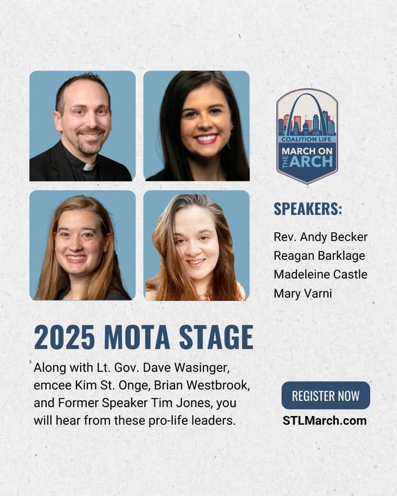 ProLifeSTL's tweet photo. Our #ProLifeSTL director is humbled and grateful to be invited to speak about resources for pregnant mothers and preborn children at this year's @C4Life_STL March on the Arch this Saturday. https://t.co/XfLmPvkjBG
