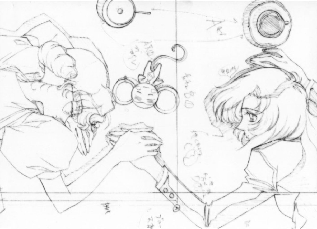 IC11O1's tweet photo. official sketch and final animation of this scene from episode 23 of rgu https://t.co/jPDNuORO1r