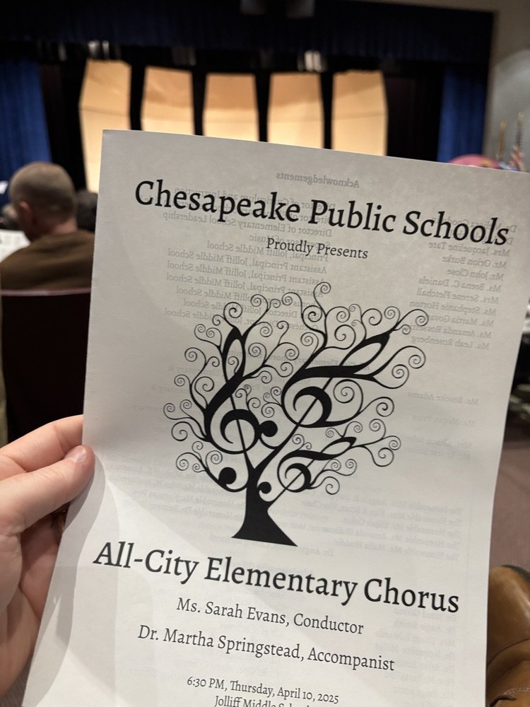 What a wonderful performance!Congratulations to our Chesapeake All City Chorus participants from HES!