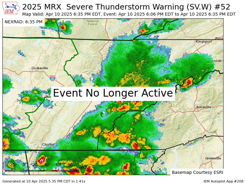 VictoriaCavWx's tweet photo. MRX cancels Severe Thunderstorm Warning for Blount [TN] https://t.co/Y5h0OUk8tF https://t.co/1WRUsnE58x