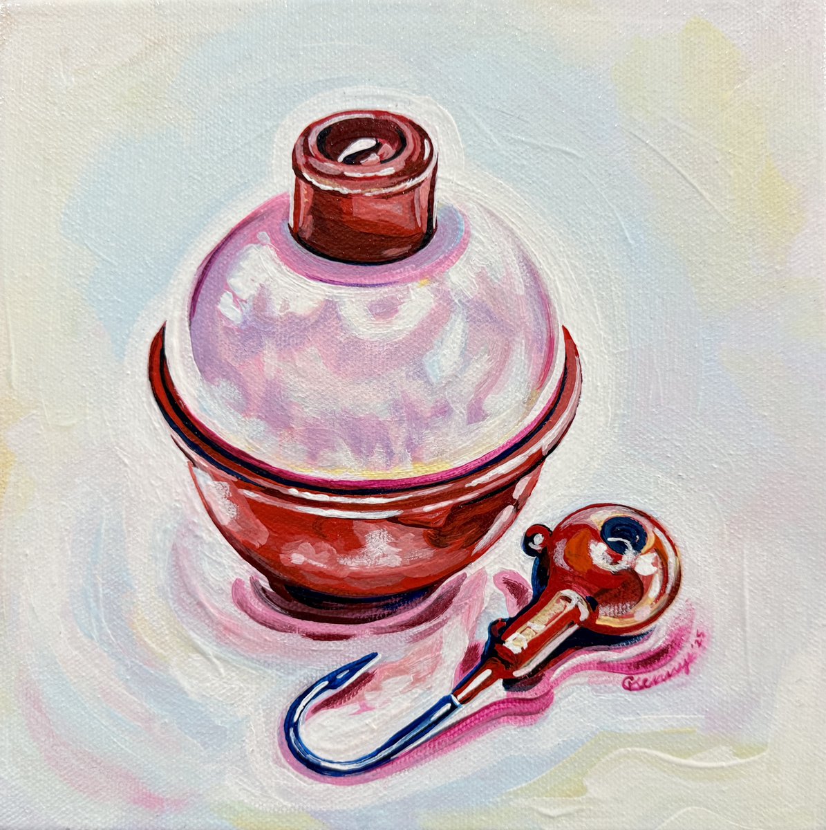 mingtoygallery's tweet image. Fishing season is almost here! Pictured: Bobber by Courtney Kenny Art - the perfect gift for the fisherperson in your life. Acrylic on stretched canvas, 8 by 8 inches. Open until 8:00pm tonight. #thursdaynightout #ThursdayNightFun #acrylicart #bobber #fishinglife #fishingaddict