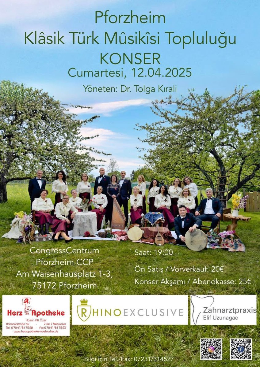 PforzheimKTMT's tweet photo. 1 gün kaldı 🥰❤️🧿🎼🎤🎻
Sizlerle buluşacağımız için çok seviniyoruz. 

📌12 Nisan 2025, Cumartesi - saat 19:00 
🍀CCP Congress Centrum Pforzheim https://t.co/IIhni4cBVP