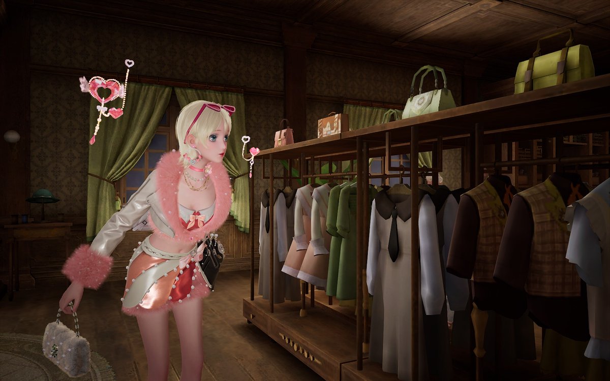 BloomNikki_'s tweet photo. " Wow, the new dresses are so pretty! OW, I need this coat absolutely! And wait ! Aren't these the new hats I saw on the fashion magazine?! ... I wanna buy everything! 🙀 I'm so excited to try them all! 🤭🤩 "🛍👗👒👠💄💋
~Clover~

#InfinityNikki #TotallySpies #infinitynikkitwt https://t.co/de5exI5i1B