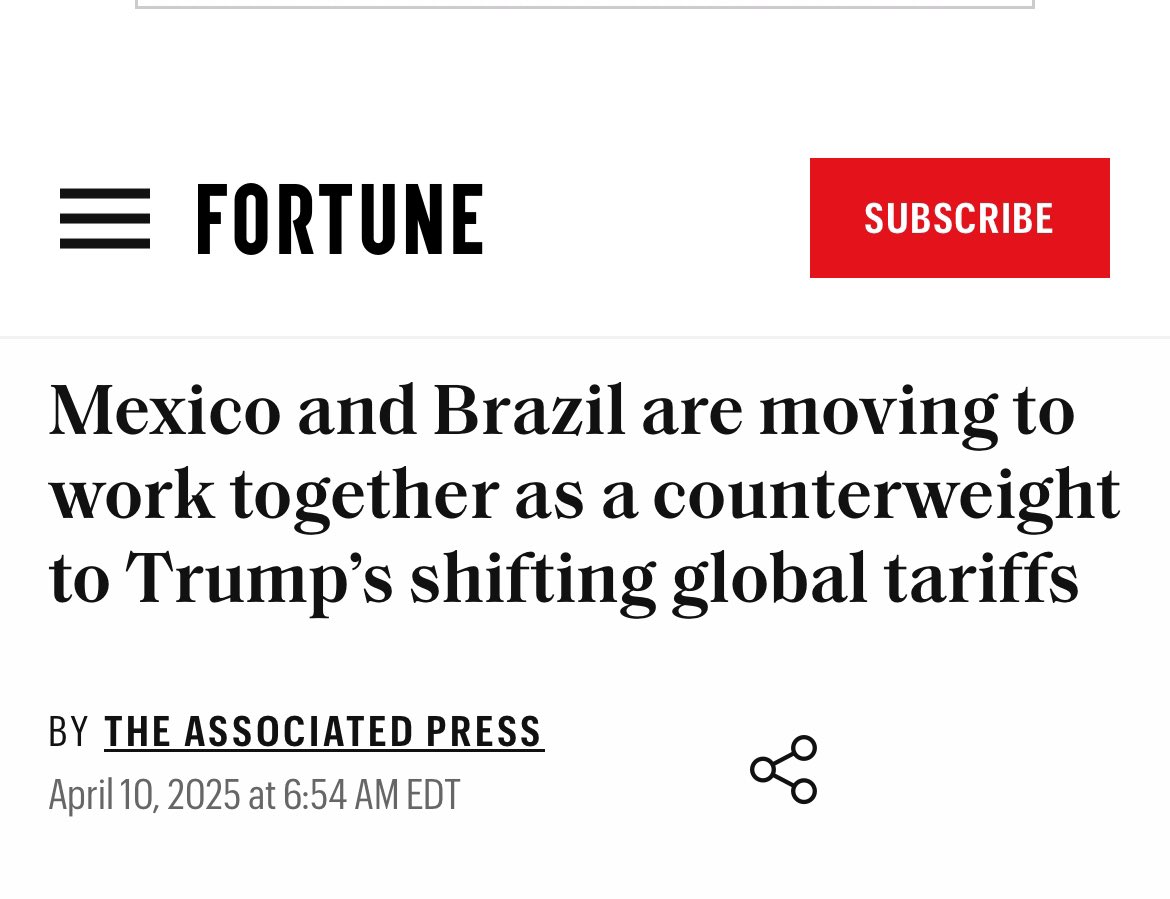 DigitalRoamad's tweet photo. So many shallow thinkers will reflexively say “so what? It’s Mexico and Brazil. Who gives a fuck.”

But deeper thinkers who can connect dots will see the bigger picture emerging.

It’s not a pretty picture for the USD… which means it’s not a pretty picture for Main Street as this trend continues to play out…