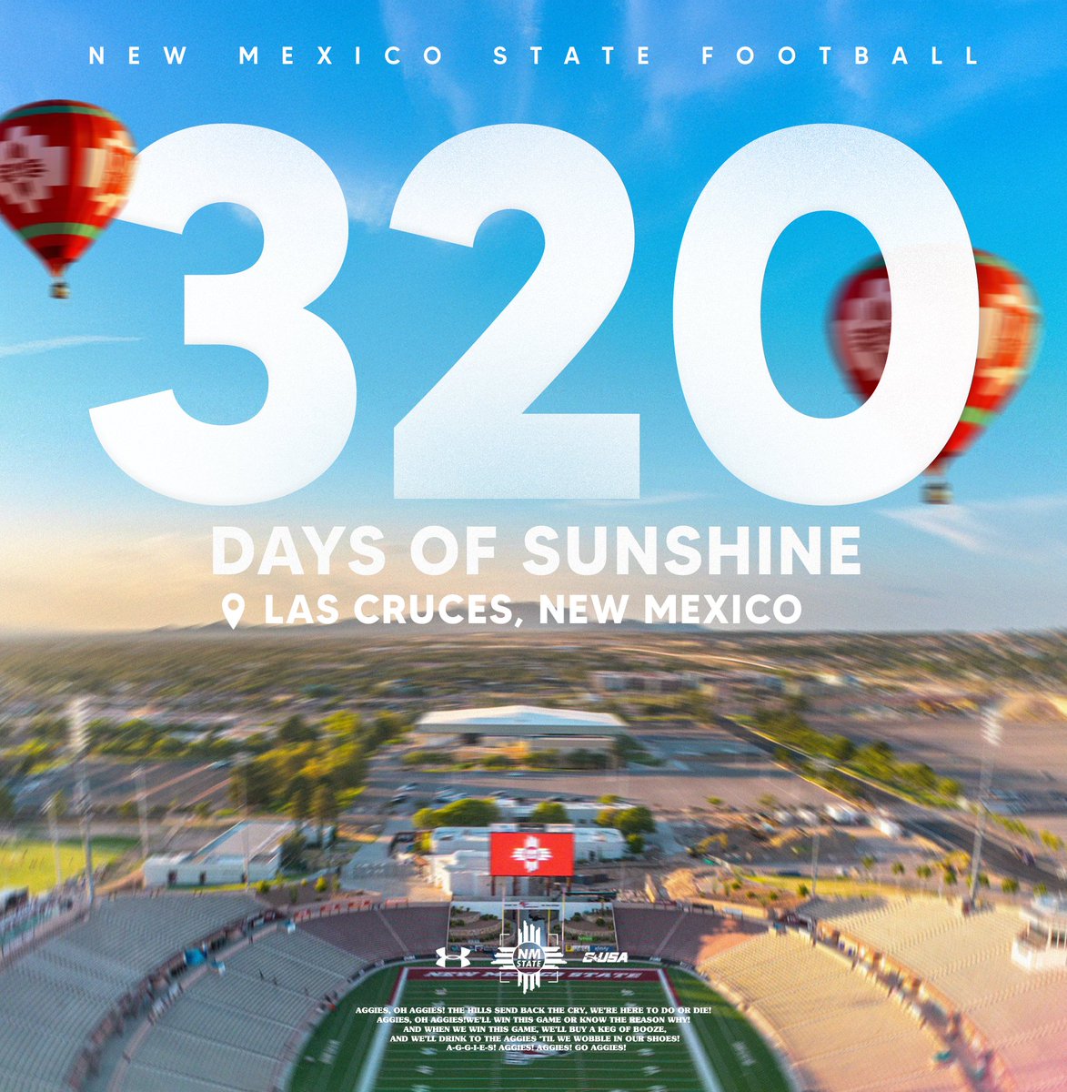 NMStateFootball's tweet photo. oh, we know 😎☀️

#AggieUp https://t.co/HMx6hgh9le