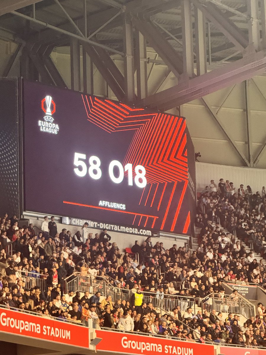 GONES_TICKETS's tweet photo. AFFLUENCE 📊 | 🦁 OL - MANCHESTER 🏴󠁧󠁢󠁥󠁮󠁧󠁿

Nous étions 58 018 ce soir au Groupama Stadium ! 🔥🧨

3e AFFLUENCE HISTORIQUE ! 🤯📈

Bravo à tous ! 👏

ALLEZ L'OL ! ❤️💙
#TeamOL #OL #MUN #OLMUN