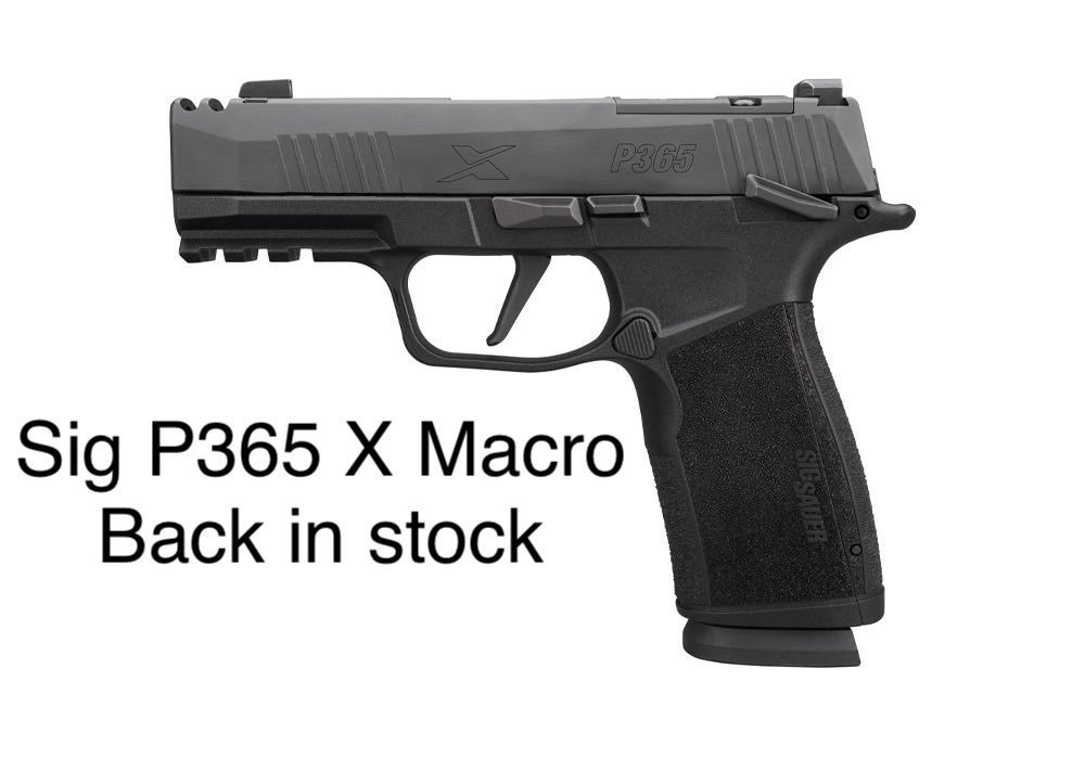 Hard to get CA approved Sig Sauer P365 X Macro comp back in stock.