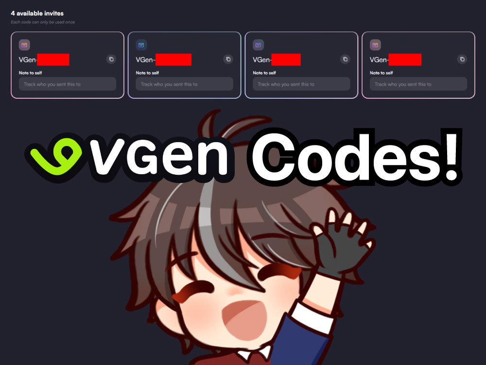 #VGENCODE GIVEAWAY!

I'm giving away 4 invite codes!

To enter:
♥️Like, Repost, Follow!
💬Reply with your art and portfolio link.
🚫NO AI!
🫵Work must be yours!

The 4 winners will not be random, but chosen manually to prevent scammers.

HAVE A DAY!