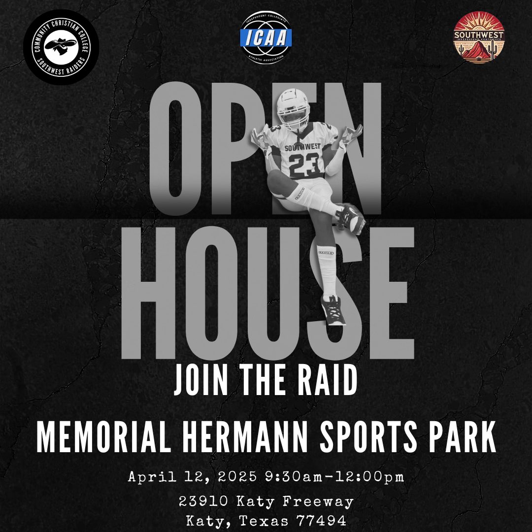 SW_RaidersATH's tweet photo. Get active @SWRaidersFB has an open house tomorrow, to meet with coaches and check out the training facility. Unsigned showcase will be a FREE SHOWCASE open to those with college eligibility(Transfers) and class of 2025 still looking for a home! @SWRaidersBB will host tryouts! https://t.co/wbS4wBb6fI