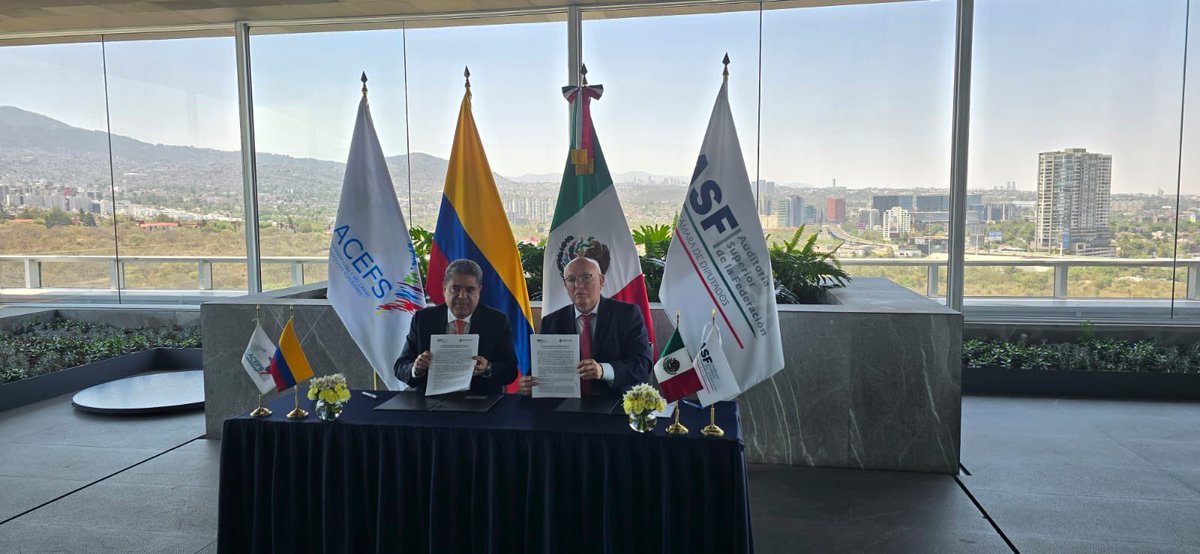 🚨La Contraloría General de la República de Colombia y <a href="/ASF_Mexico/">Auditoría Superior</a> firman memorando de colaboración para sumar esfuerzos en la lucha contra la corrupción, transferencia de conocimientos y fortalecimiento del control fiscal de ambos países. 🇨🇴✍🏻🇲🇽

Esta alianza se suma a las ya