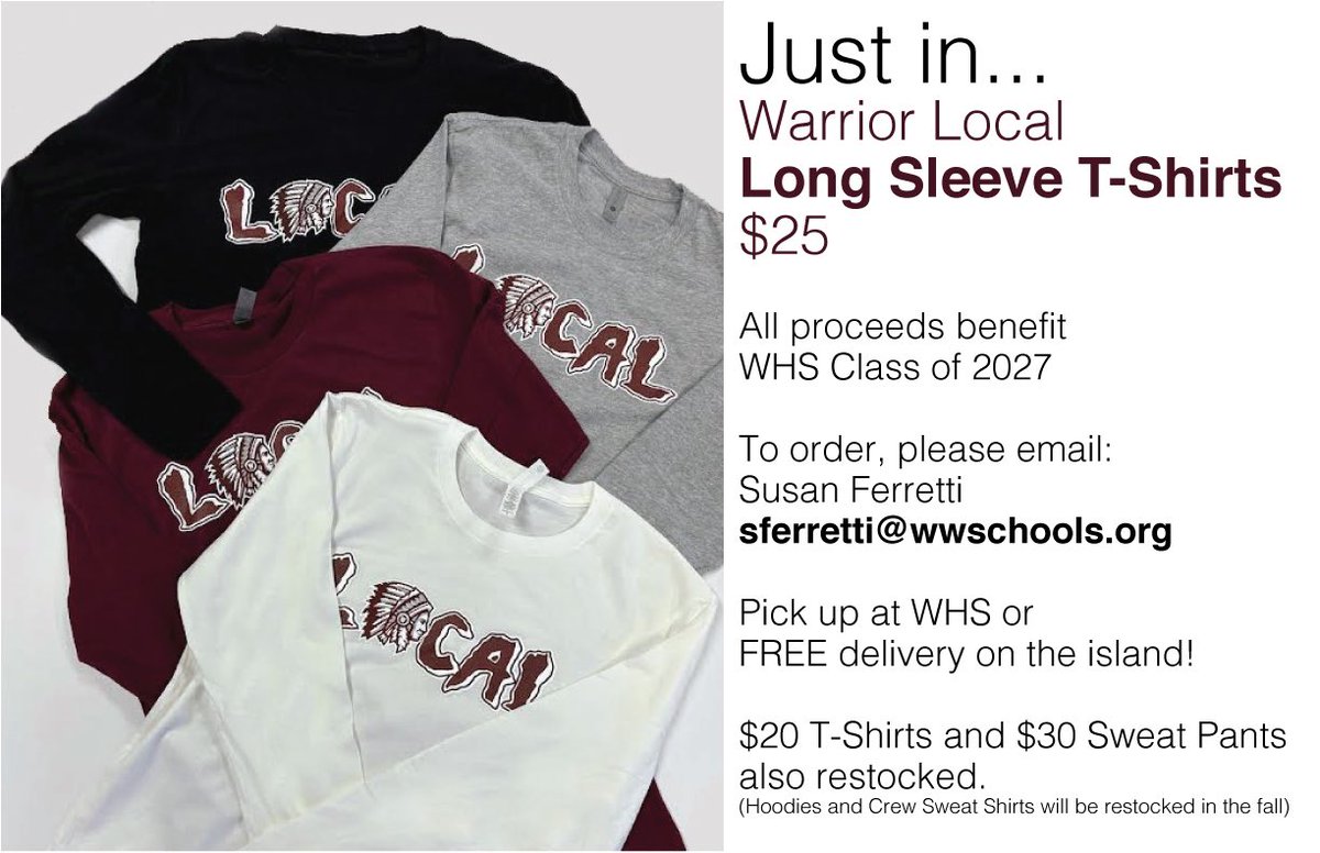 If anyone is interested in getting some local Warrior swag, here is a link…