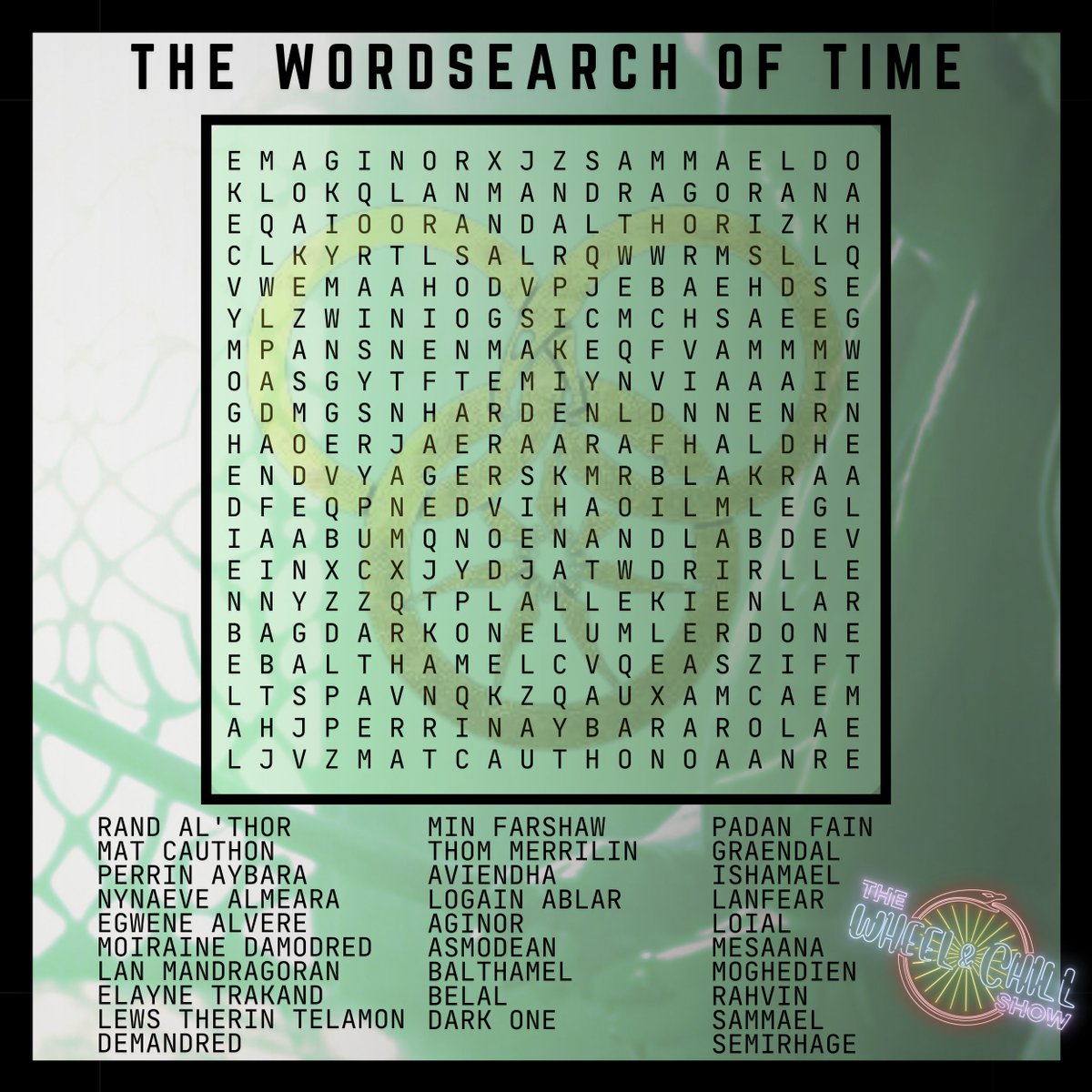 taveren_tavern's tweet photo. At #WheelAndChill, we like to provide as much fun and joy to our #TwitterOfTime community!
So here's something fun for you, print it, solve it, whatever wills your wheel!
#TheWheelOfTime @winespringcafe @KritterXD #ChillChat #ChillMods
Enjoy! https://t.co/XI9vcTzwI9
