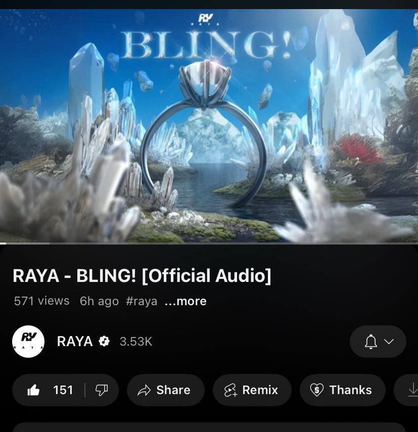 sakiit_namannun's tweet image. PASABOG TALAGA, STREAM THIS SOTY RAYS !!

STREAM 'BLING' NOW! 
🔗: youtu.be/AzKCIWmPkc4?si…

RAYA Debut Single Release 
#RAYA     #BLINGbyRAYA #BLING