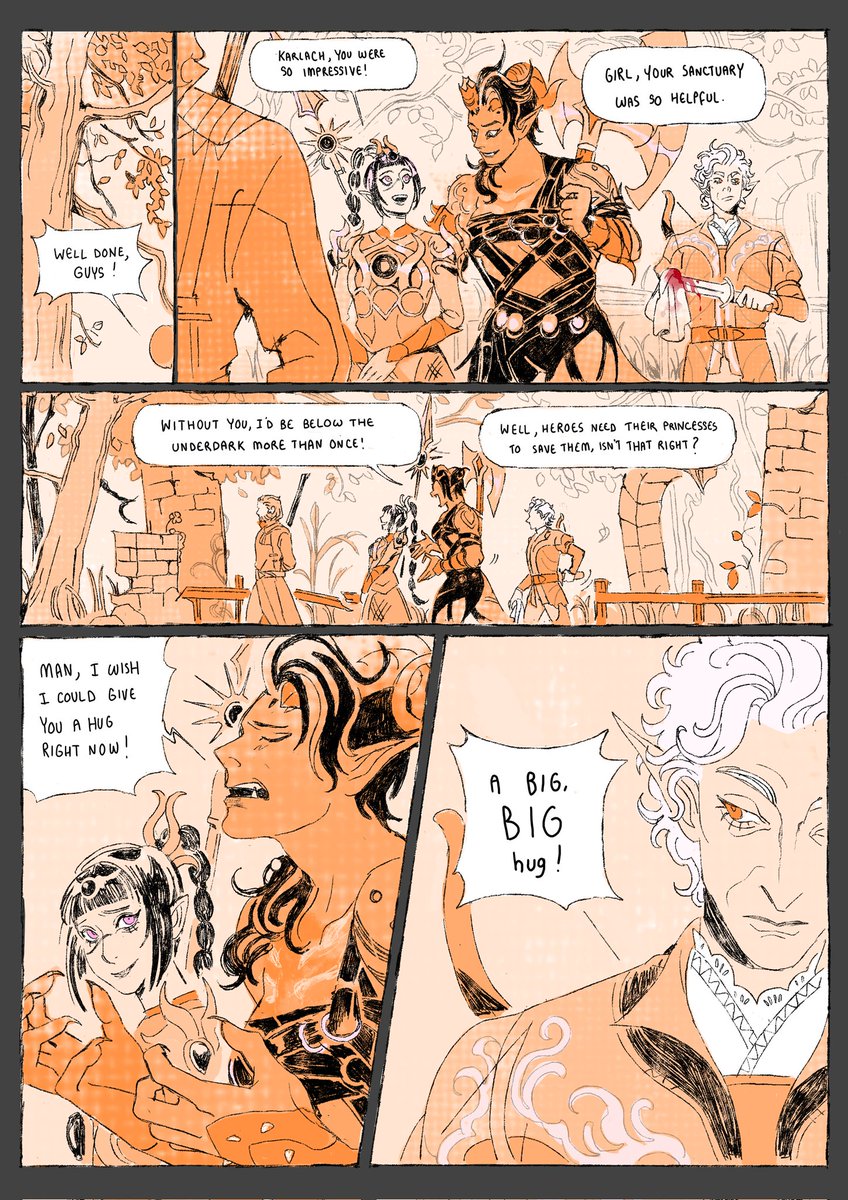 so_rebi's tweet photo. TW // SA; Nudity; Blood 

10 pages comic about a real party banter between Astarion and Karlach. If you read it I'll be happy to read your thoughts !! :) 

(Following pages in the replies of the thread) 

#Astarion #karlach #BG3 #BaldursGate3 https://t.co/Uyk9nrH7qS