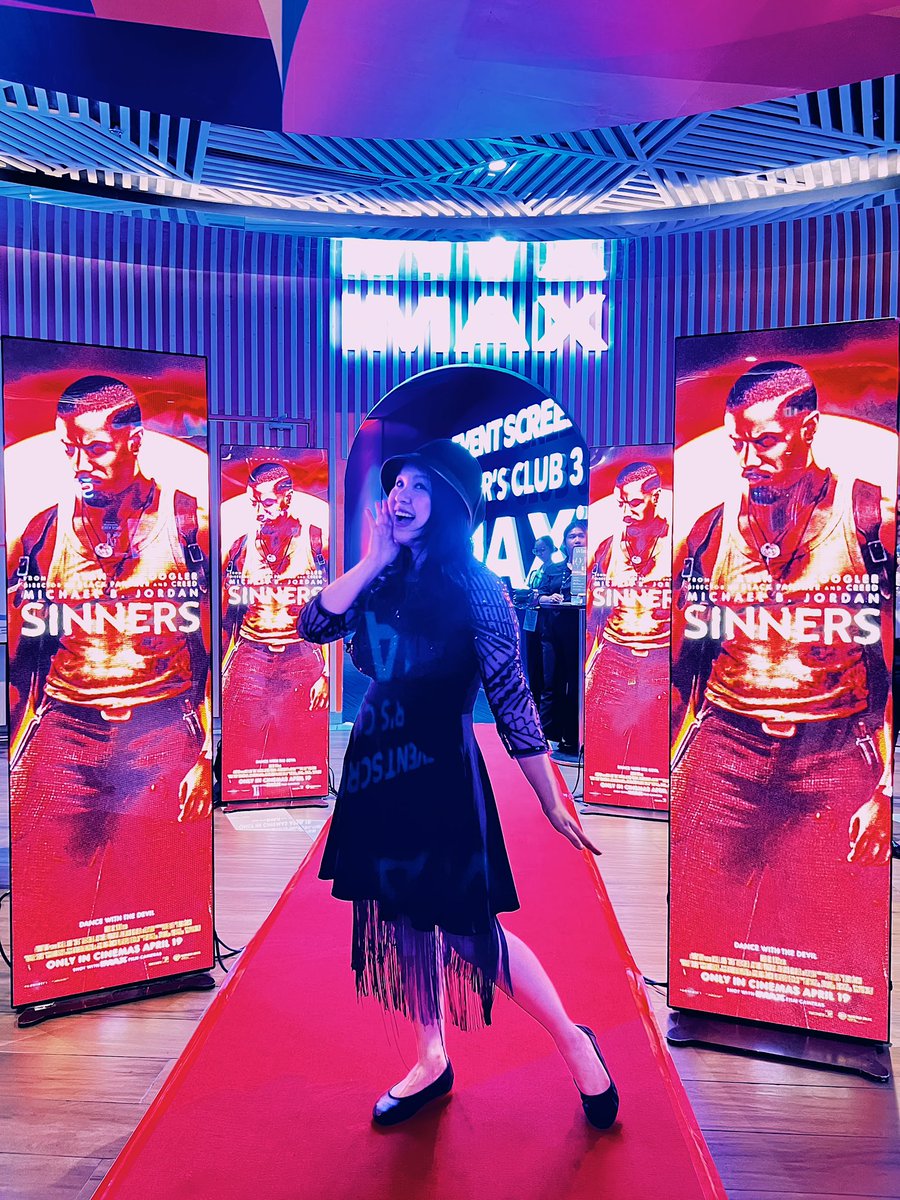kraken_mae's tweet photo. Musical 🎶 Melanated 🤎 Makasalanan 😈 

Thank you for the invite, @WarnerBrosPH 

🪕 #SinnersMovie is coming out on April 19!

I always enjoy some vintage period piece horror! #Sinners was an intense cinematic experience. 

@SM_Cinema @SinnersMovie #WhatToWatch https://t.co/NcfGH9tSnv
