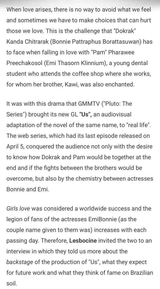 lurkyjae's tweet photo. Great interview with #EmiBonnie by lesbocine! I’ve compiled the provided eng trans and also autotrans the opening paragraphs in this thread, find the full article below ⬇️ 

🔗 https://t.co/MLy8dMZ1xh

#USTheSeries #เอมี่บอนนี่ #emiamily #beonnnie https://t.co/arFmpNUj3C