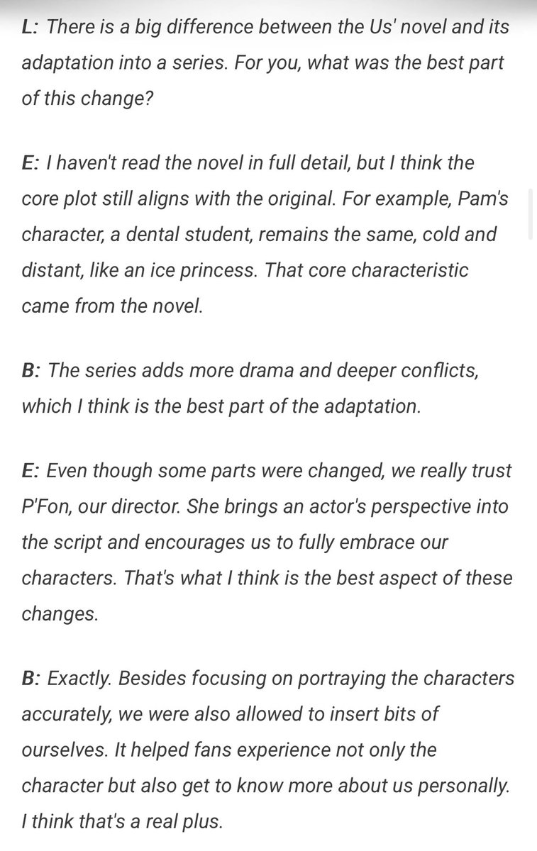 lurkyjae's tweet photo. Great interview with #EmiBonnie by lesbocine! I’ve compiled the provided eng trans and also autotrans the opening paragraphs in this thread, find the full article below ⬇️ 

🔗 https://t.co/MLy8dMZ1xh

#USTheSeries #เอมี่บอนนี่ #emiamily #beonnnie https://t.co/arFmpNUj3C