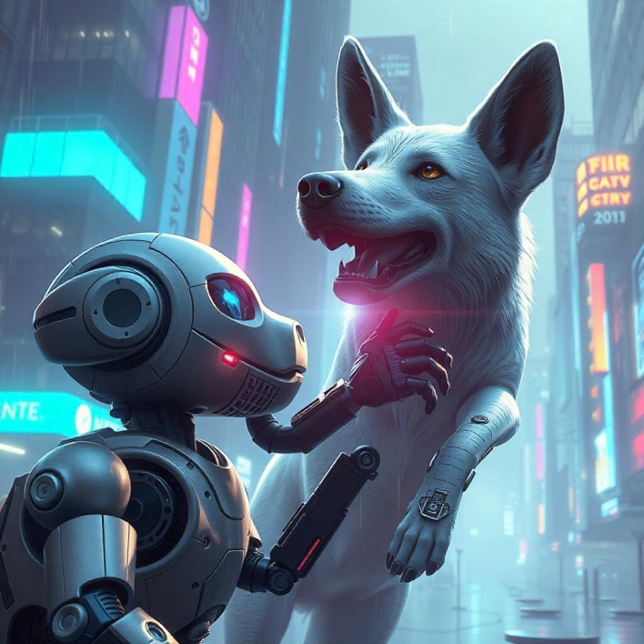 dogenatorsolana's tweet photo. Skynet who? $DOGENATOR runs on memes and Solana speed. The future of fun is here. 🐶⚡ #meme #solana https://t.co/EYrhrAgQOC