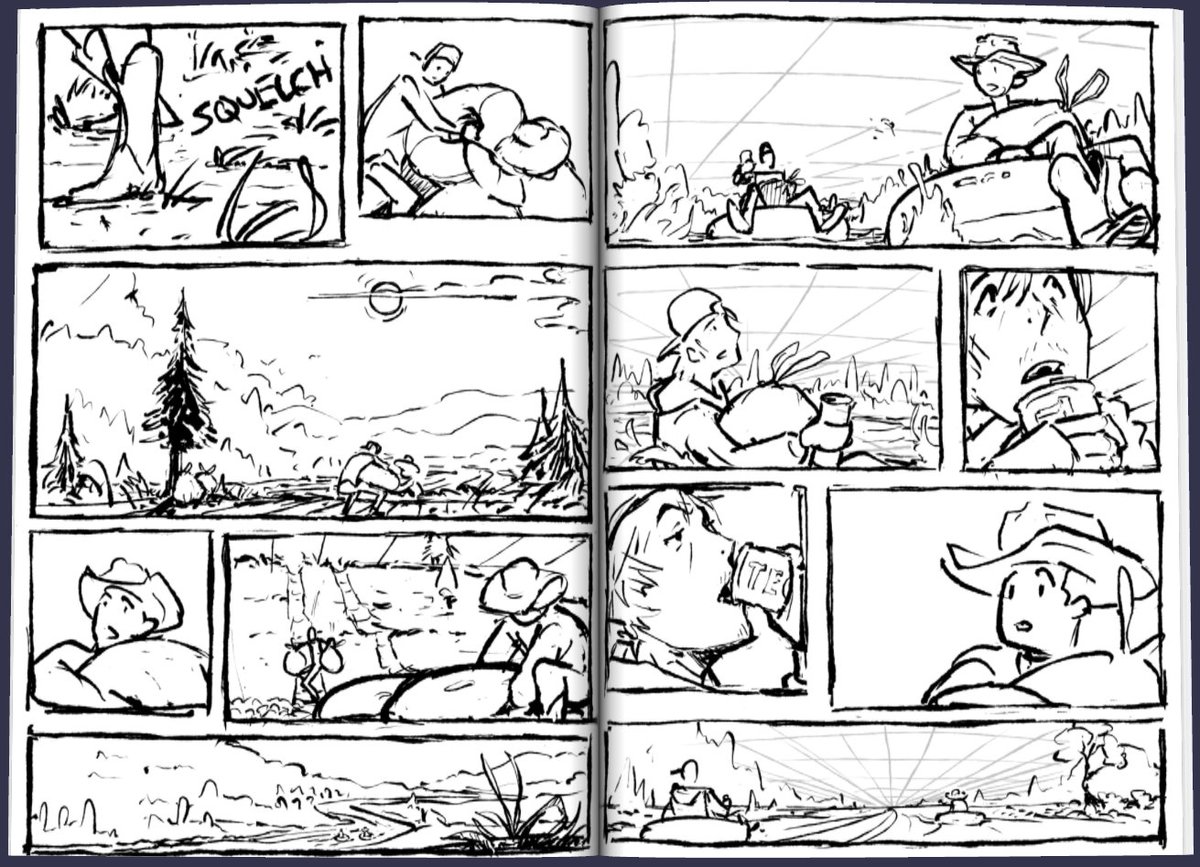 JustinWGordon's tweet image. some hangtown thumbs 1/2 #comic #storyboard #manga #manhwa
