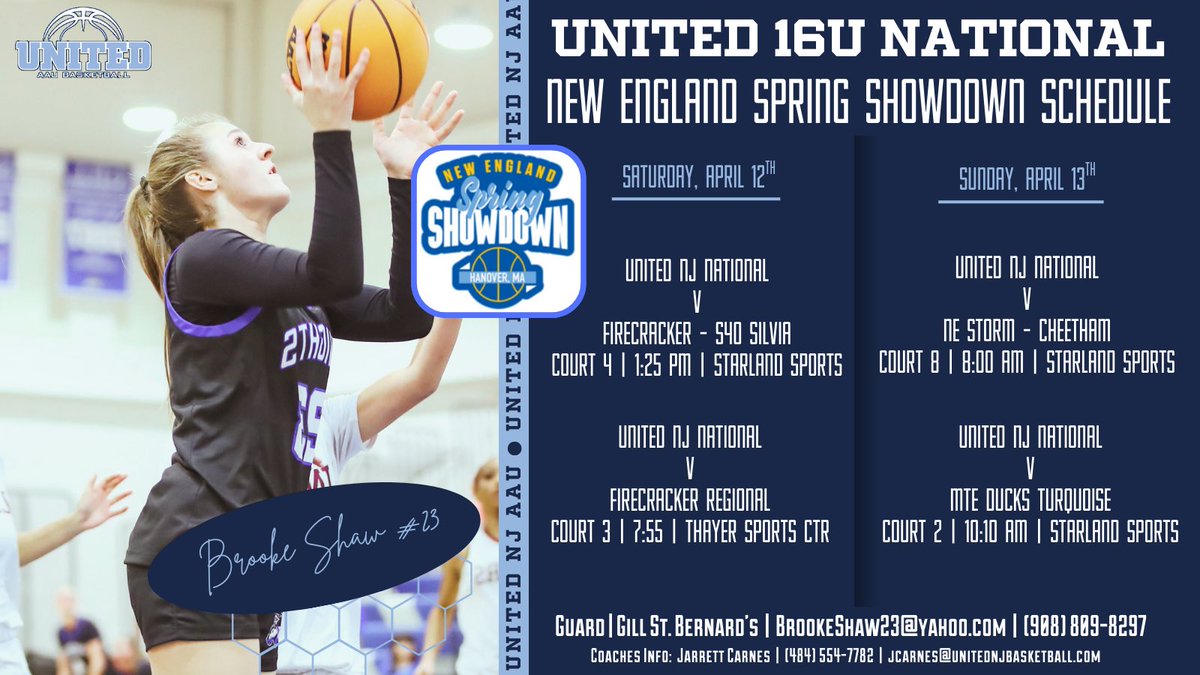 Brooke Shaw (@brookeshaw2308) on Twitter photo Here is my schedule for this weekend in Boston. Come check us out!!!
<a href="/jcarnesjr/">Coach Carnes</a>
<a href="/CoachJimmy_O/">Jimmy Ostaszewski</a>
<a href="/CoachGaba/">Coach Joe Gaba</a>
<a href="/GSB_WBB/">Knights WBB</a> Here is my schedule for this weekend in Boston. Come check us out!!!
<a href="/jcarnesjr/">Coach Carnes</a>
<a href="/CoachJimmy_O/">Jimmy Ostaszewski</a>
<a href="/CoachGaba/">Coach Joe Gaba</a>
<a href="/GSB_WBB/">Knights WBB</a>