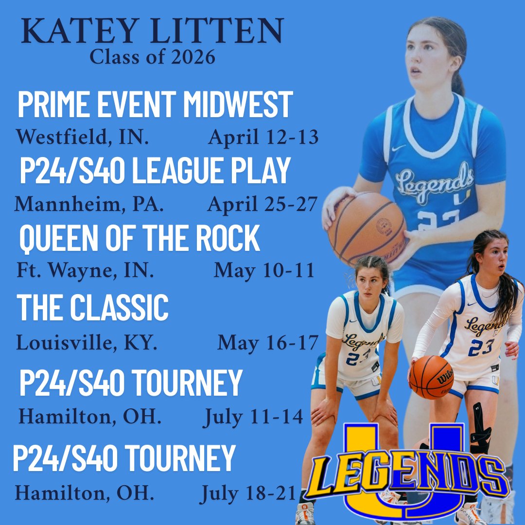 Katey Litten (@kateylitten) on Twitter photo Scedule for this upcoming aau season.. So excited to play for <a href="/Legends_Bball/">Legends U Basketball</a> !! <a href="/DrewFladung/">Drew Fladung</a> <a href="/BryceMcKey/">Bryce McKey</a> Scedule for this upcoming aau season.. So excited to play for <a href="/Legends_Bball/">Legends U Basketball</a> !! <a href="/DrewFladung/">Drew Fladung</a> <a href="/BryceMcKey/">Bryce McKey</a>
