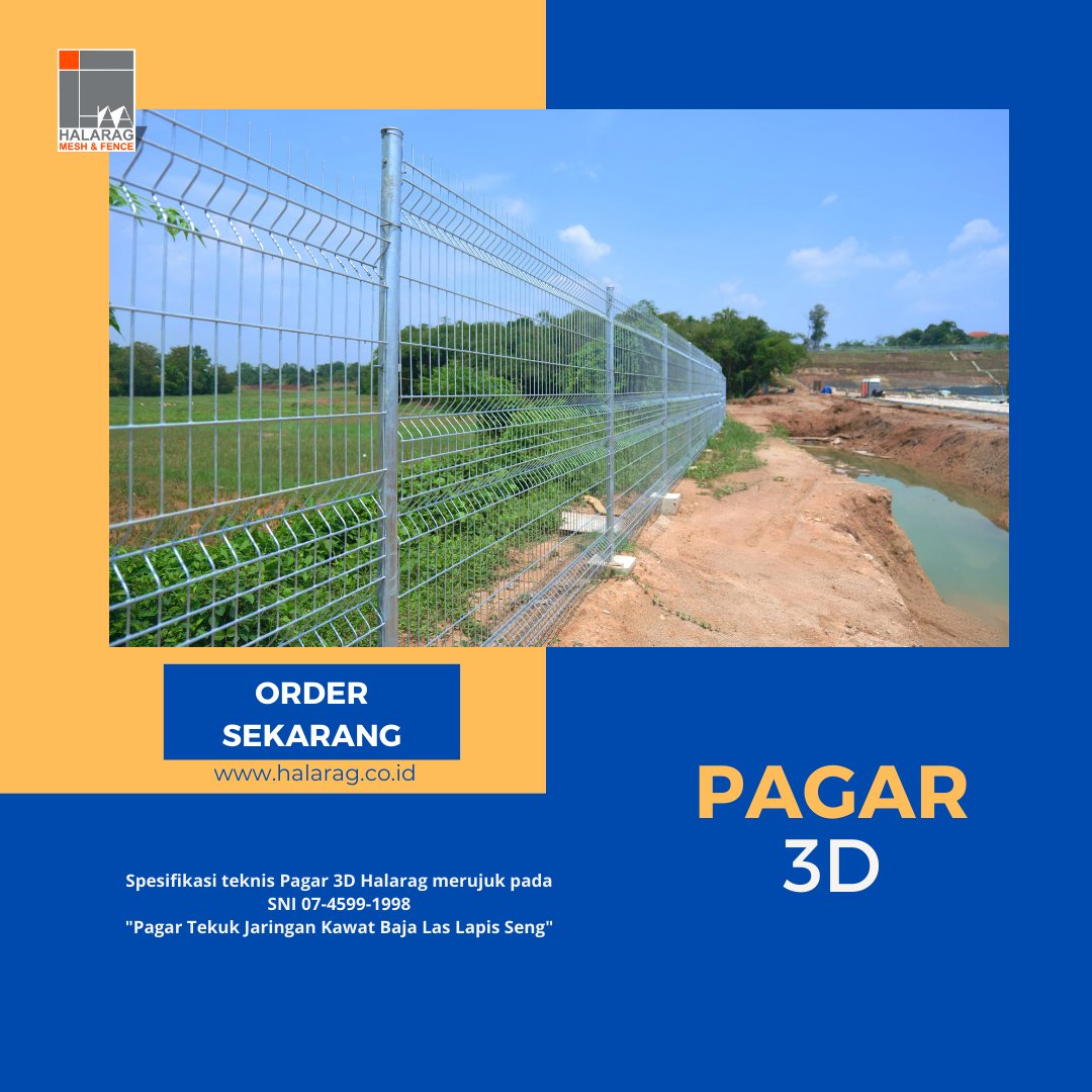 HalaragPt's tweet image. Pagar Bandara / Pagar V / Security Fence / Pagar Wiremesh / Pagar 3D 

Dibuat sebagaimana proses produksi wiremesh, dengan proses penekukan bentuk gelombang pada bagian tengahnya wiremesh, menggunakan mesin bending khusus. 

pabrikwiremesh.co.id

#pagarwiremesh #pagar3d
