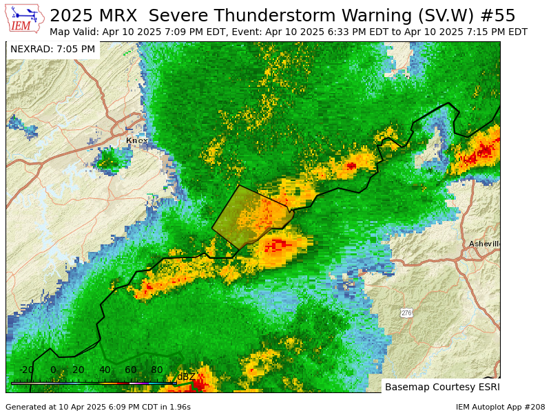 VictoriaCavWx's tweet photo. MRX expires Severe Thunderstorm Warning for Sevier [TN] https://t.co/GRkGNbu8ed https://t.co/GTG126DL4P