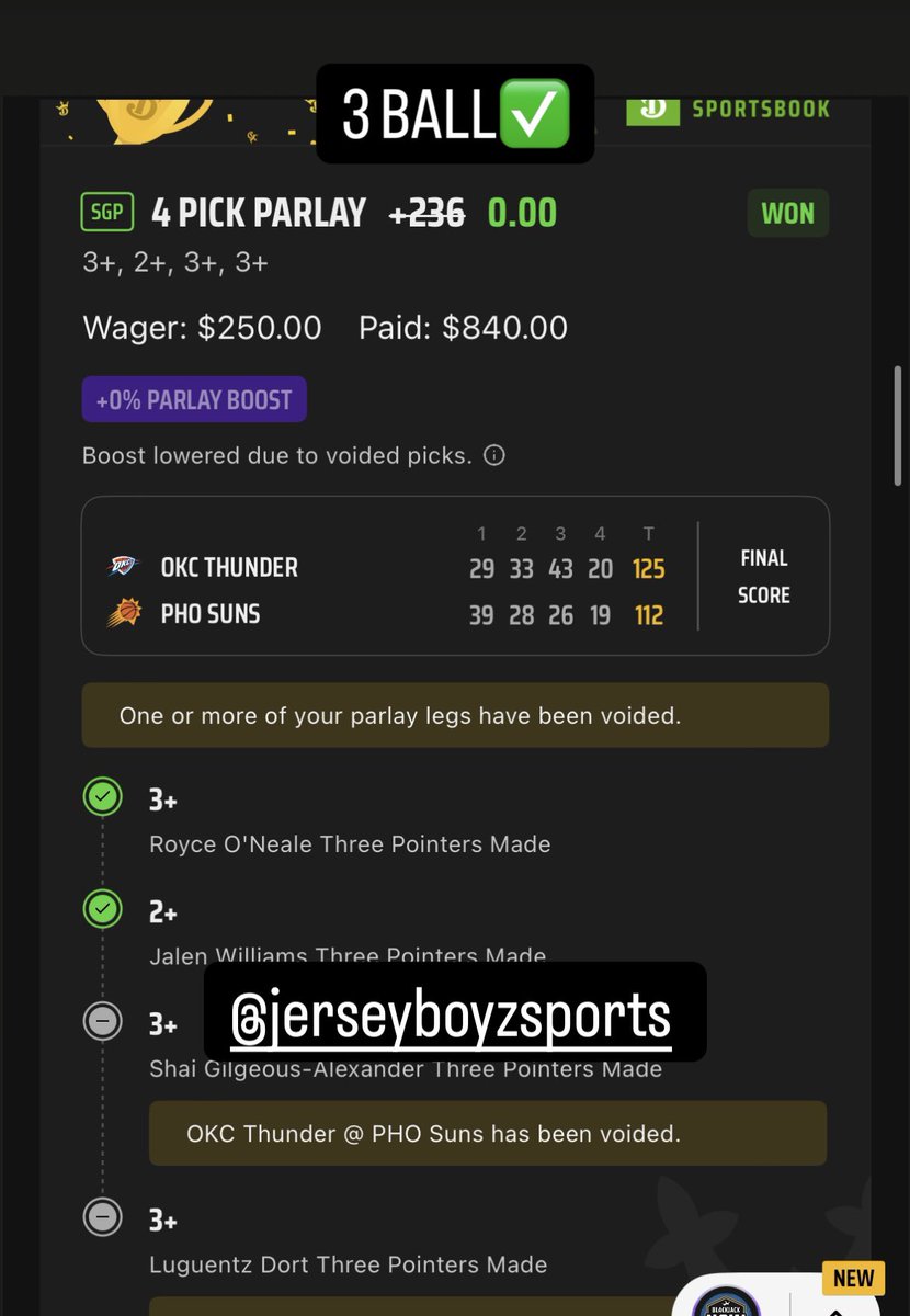 NJboyzsports's tweet photo. HUMP DAY PAY DAY 🤑🤑🤑
3 LEG 🚀 ✅
3BALL✅
3BALLBOOSTED✅
JOIN VIP TODAY !!! 
#GamblingTwiiter #GamblingX #NBA #MLB #3ball #threeball #dingers #rocket #homerun #homer #Jerseyboyz #vip #discord #cash #money #humpday #payday https://t.co/uYLdKbkVmY