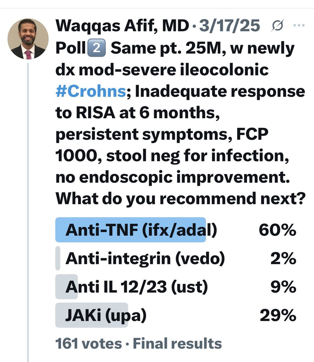 #MondayNightIBD (@mondaynightibd) on Twitter photo We conclude our series on the 🆕MOA in #IBD 🧰 :Anti #IL23p19 w 🌟faculty <a href="/waqqasafif/">Waqqas Afif, MD</a> <a href="/IBDimmunology/">Shrinivas Bishu</a> <a href="/BattatMD4IBD/">Robert Battat MD</a>
TY #MondayNightIBD🏘️ for sharing insights & expertise
✅Poll results on positioning IL23 in CD & UC bionaive/exposed
✅#IBDAlgo for practical tips👇🏽 We conclude our series on the 🆕MOA in #IBD 🧰 :Anti #IL23p19 w 🌟faculty <a href="/waqqasafif/">Waqqas Afif, MD</a> <a href="/IBDimmunology/">Shrinivas Bishu</a> <a href="/BattatMD4IBD/">Robert Battat MD</a>
TY #MondayNightIBD🏘️ for sharing insights & expertise
✅Poll results on positioning IL23 in CD & UC bionaive/exposed
✅#IBDAlgo for practical tips👇🏽
