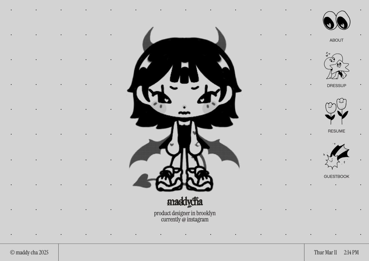 maddycha.com ⋆ ˚｡⋆୨୧˚｡˚⋆
hiii i finally updated my website 🍓
added tamanotchis and a guestbook!
#indieweb #neocities #webdev