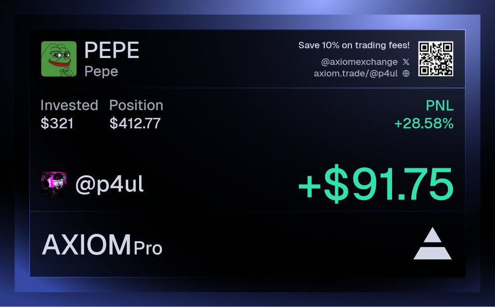 P4ulFN's tweet image. +$118 | +70% They still draw lines on charts. I just print money. axiom.trade/@p4ul 💸💅