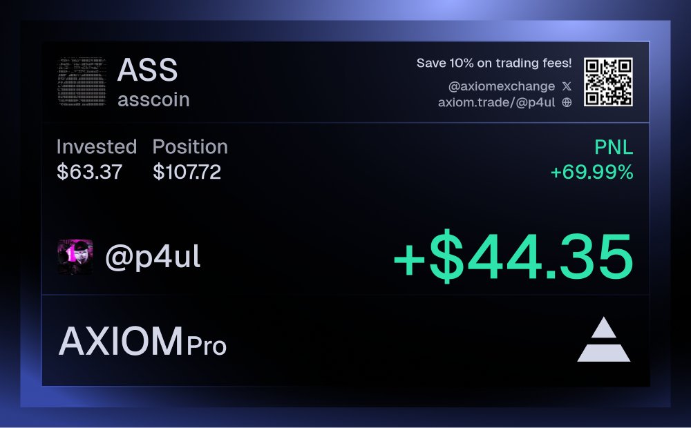 P4ulFN's tweet image. +$118 | +70% They still draw lines on charts. I just print money. axiom.trade/@p4ul 💸💅