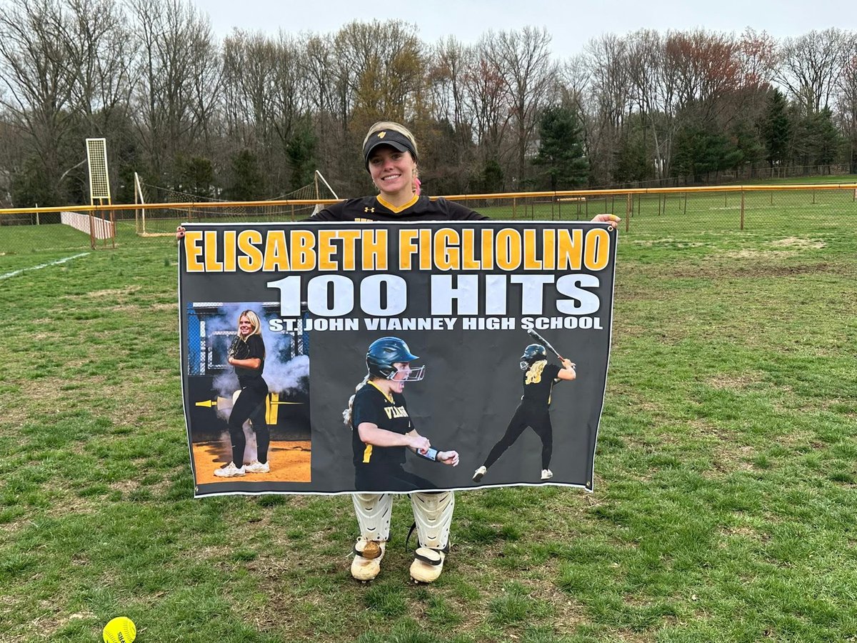 NJCheetahsGonz's tweet photo. Congratulations Elisabeth Figliolino on your 100th hit!  Way to go Figs!!  @efigliolino2025 @SHUSoftball @CoachChurchill @lauramess_ https://t.co/MtrJOBHkIv