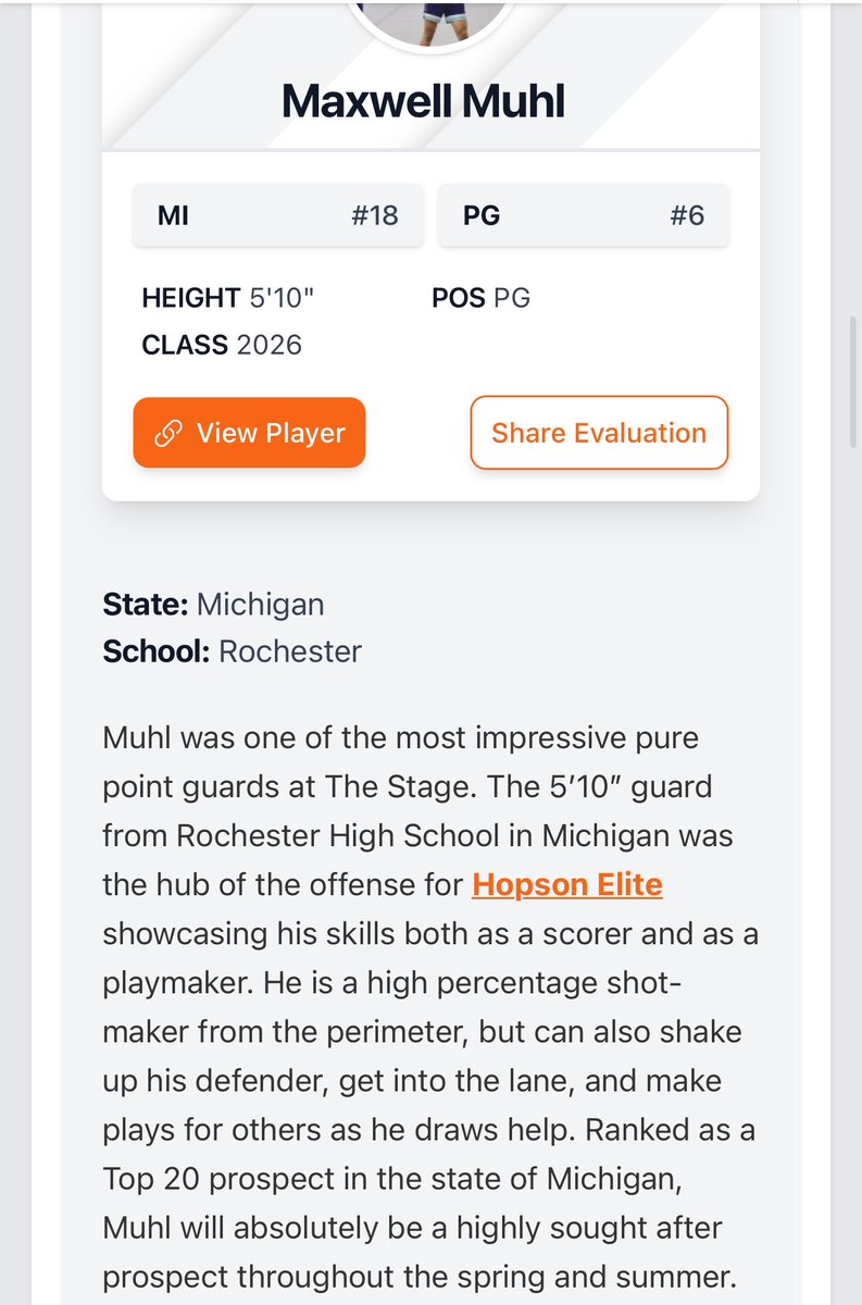 maxmuhl26's tweet photo. Thank you @BRamseyKSR and @PHCircuit for the recognition. Enjoyed my first tourney with my @HopsonEliteBB 17u team!! @Q_Marks @coachscottheady @AnkitWadera @CoachColeRose @coach_deatley @LincDarner @JustinPecka @DannySancomb https://t.co/8dRRMNGgIF