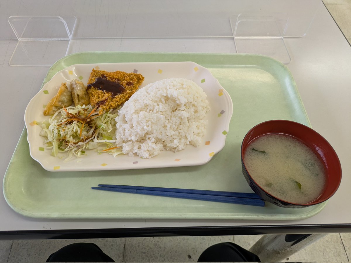 NU_CIT_SVG's tweet photo. 生産工名物 朝定食(50円)
実籾第2食堂を除く3ヶ所で食べられるので新入生のみんなもお試しあれ https://t.co/5sSrwnnYRz