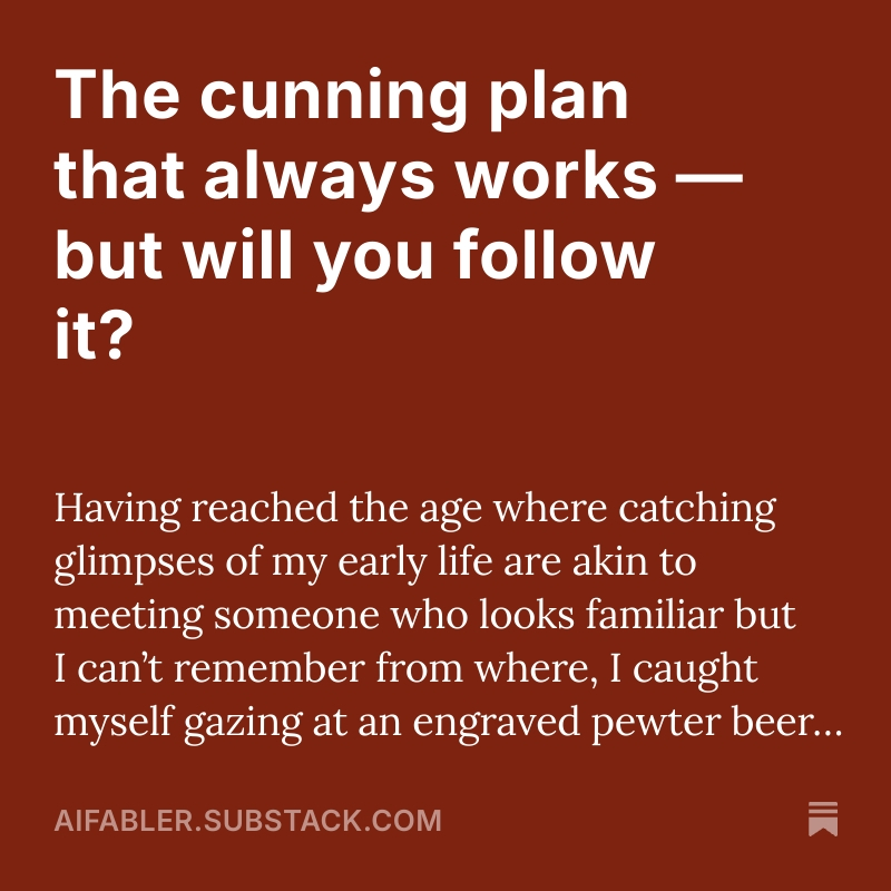 aifabler's tweet photo. The cunning plan that always works — but will you follow it?  https://t.co/GIbNP2qdOk https://t.co/AcD7jvL3m5