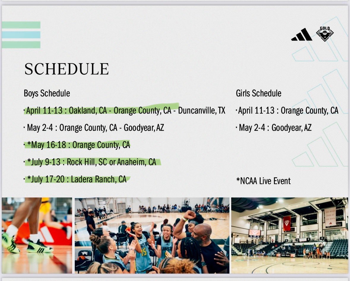 Big weekend ahead for me and my Team 
Playing for WE RISE ELITE 16u 

Dates For Travel⬇️