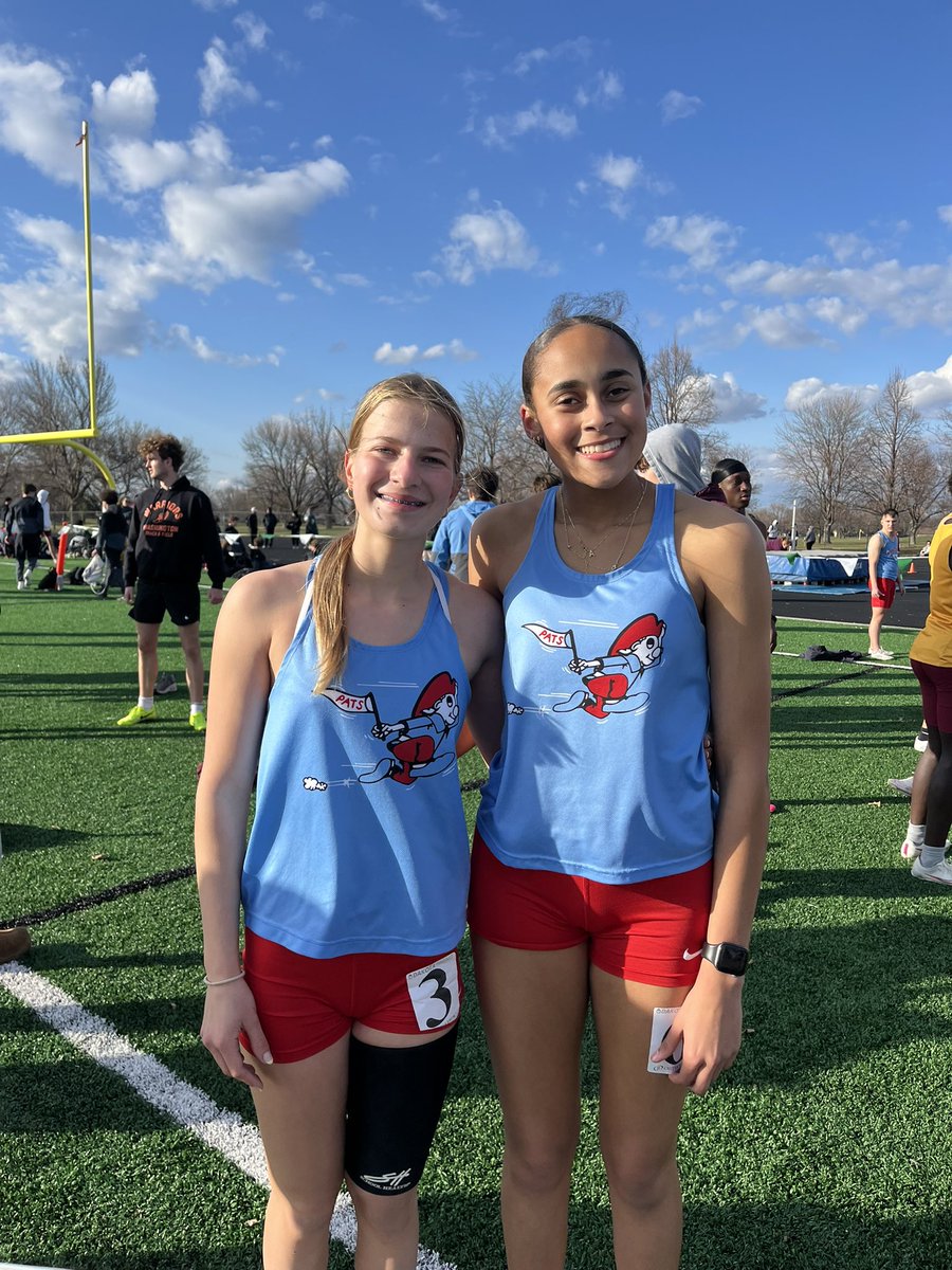 SFLHSPatsTrack's tweet photo. Lily Statema and Aubrianna Butler finished 3rd and 4th in the girls 400m dash!! They had times of 1:07.47 and 1:07.83, letβs go girls!! #GoLadyPats πββοΈπ¨ https://t.co/fBUYbdoGdI
