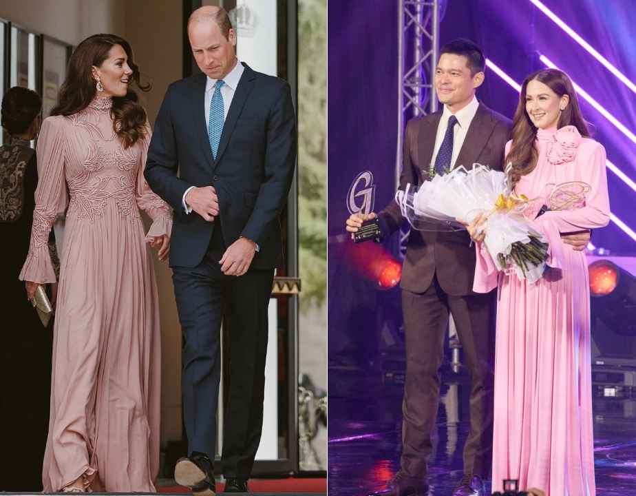 PinaysInShowbiz's tweet photo. I love it when Princess Catherine and Marian Rivera mirror each other's style from time to time. 2 of my favorites.  🩷🩷🌸🌸 

Princess Catherine in Elie Saab(2023). Marian in Magda Butrym(2024).

#princessofwales 
#katemiddleton 
#MarianRivera 
#MarianOOTD 
#katemiddletonstyle https://t.co/rU3oIYrYaM
