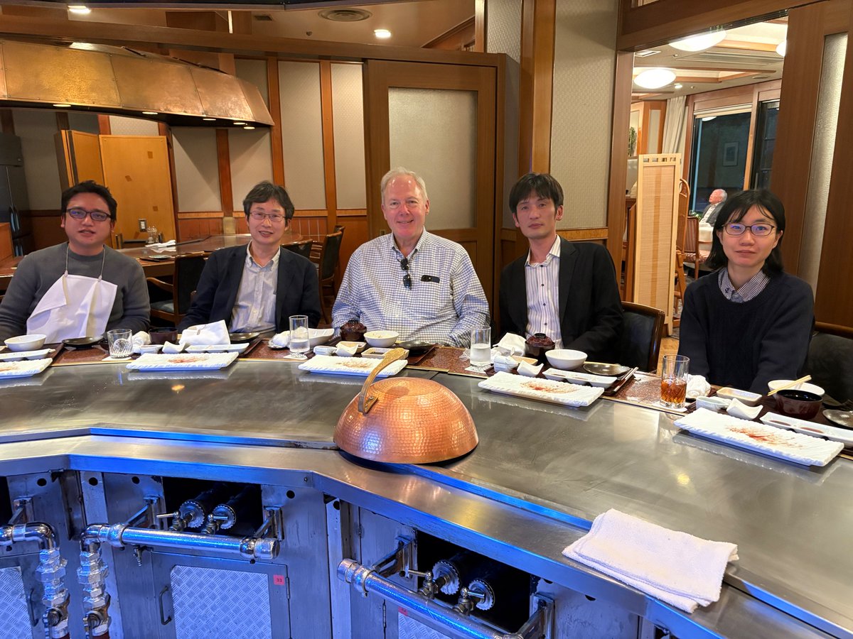 ChristiansonLaboratory (@christiansonlab) on Twitter photo I enjoyed dinner with Prof Takayoshi Suzuki and colleagues (Profs Y Itoh, Y Yamashita, and Y Takada) following my seminar at SANKEN (<a href="/SANKEN_En/">SANKEN - Osaka University (Japan)</a>), Osaka University. The Teppanyaki restaurant was outstanding! I enjoyed dinner with Prof Takayoshi Suzuki and colleagues (Profs Y Itoh, Y Yamashita, and Y Takada) following my seminar at SANKEN (<a href="/SANKEN_En/">SANKEN - Osaka University (Japan)</a>), Osaka University. The Teppanyaki restaurant was outstanding!