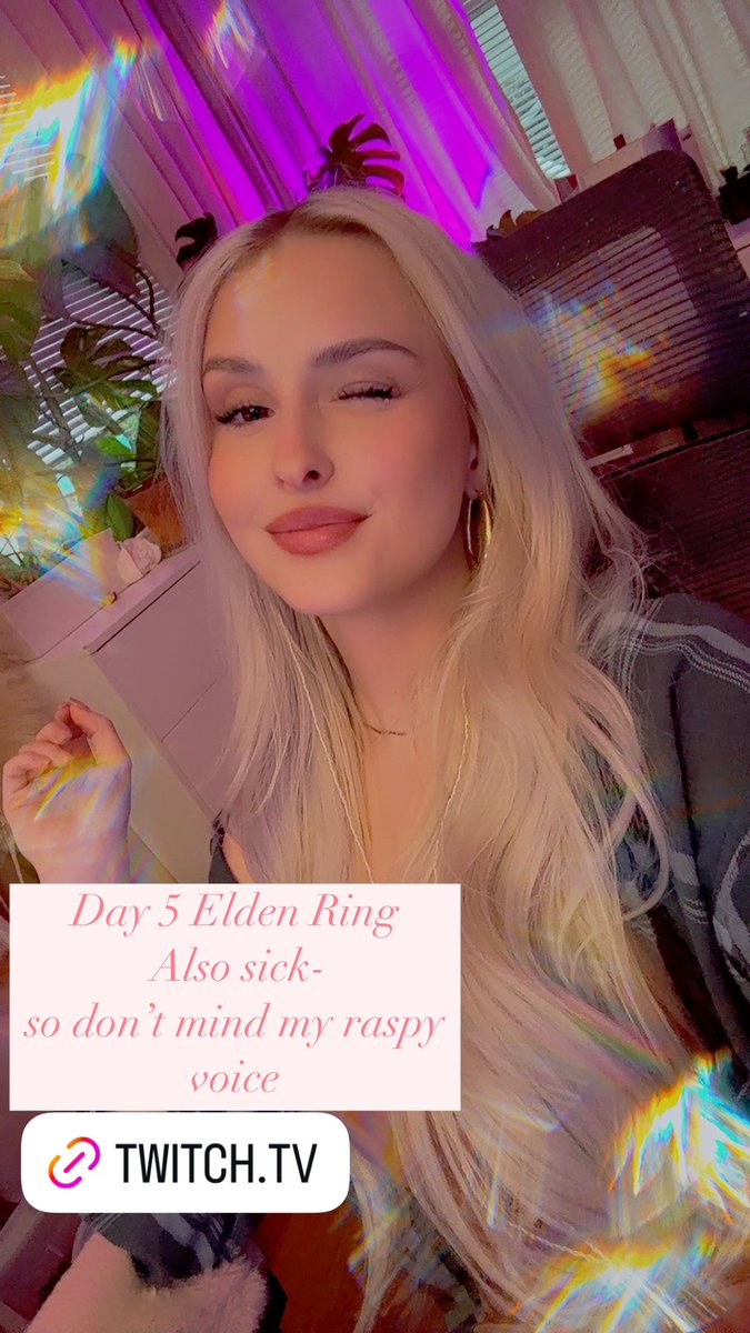 Day 5 Elden Ring Also sick- so don’t mind my raspy voice or lack there of 

twitch.tv/zzzsam_