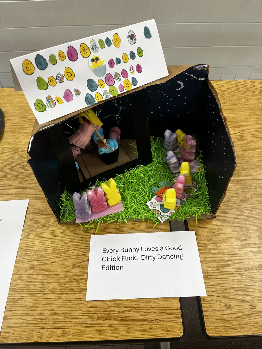 UHS_FCPS's tweet photo. Staff and students were celebrating with their PEEPS!! Remember the Peepins was our winner…thanks for your creativity!! https://t.co/DE3aIYGcNW