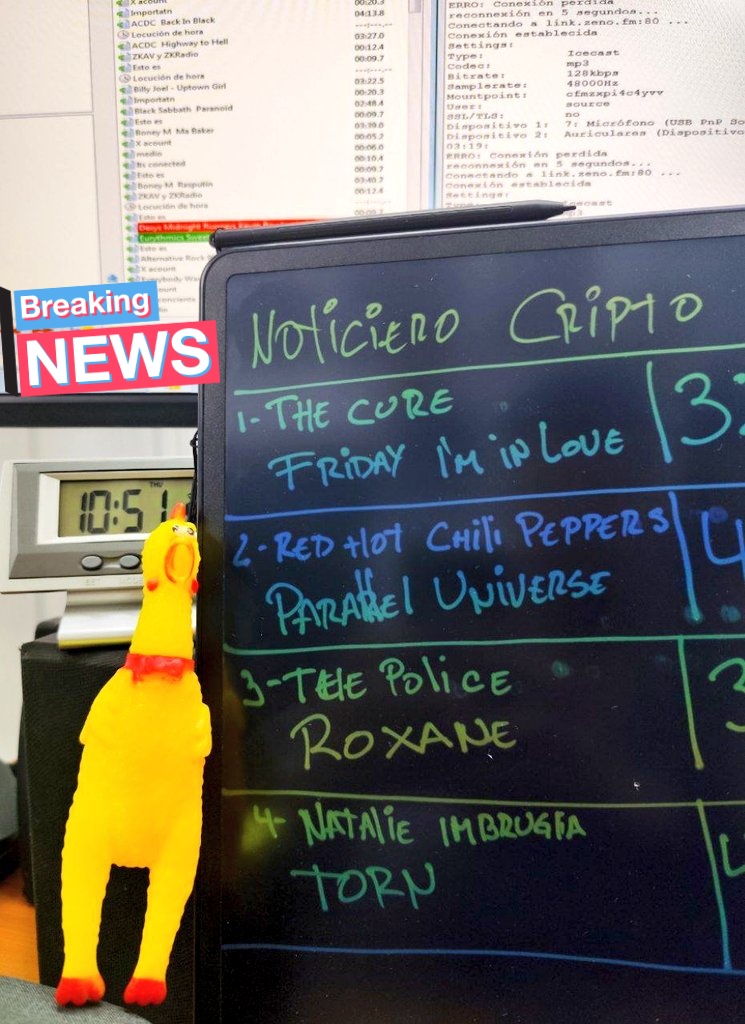 zkradioz's tweet photo. Preparando el repertorio para la musicalización de #NoticieroCripto con @gordonesTV
Viernes 7:00 a.m (VET)
No te lo pierdas...
https://t.co/5sCnr4SPId https://t.co/G2MkZDGgyj