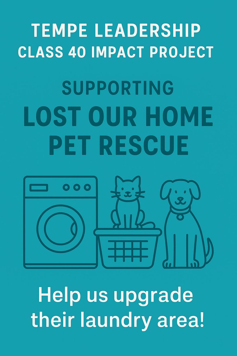 Hey Twitterverse on X help needed… Calling on leaders in industrial laundry! <a href="/DexterLaundry/">Dexter Laundry</a> @SpeedQueenLAUN <a href="/MilnorLaundry/">Pellerin Milnor Corp</a> @HuebschLaundry @ContinentalLdry @BCTechnologies #TempeLeadership Class 40 is supporting <a href="/LostOurHome/">Lost Our Home</a>, an AZ #pets rescue. 🐶🐱  bit.ly/3XUi7va