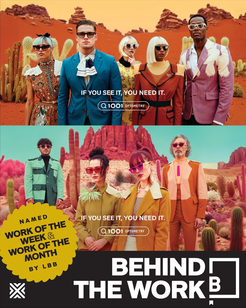 Our latest work with 1001 Optometry, 'The Hidden Eye Test,' has been named the Work of the Week &amp; Work of the Month by Little Black Book! Learn more about how the ads were made: bit.ly/42rl6wi #WeAreVML #VMLSydney #BehindTheWork