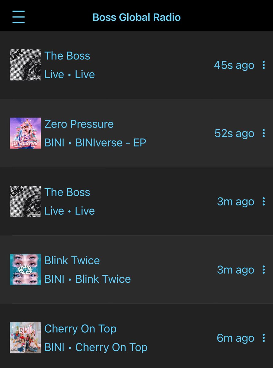 pescawaldo's tweet photo. I’m so spoiled hearing 
#Bini_CherryOnTo 🍒
#BINI_BlinkTwice 👀
#BINI_ZeroPressure 💎
 at @BossGlobalRadio’s #TripleShotThursday. 
Thanks #BeatBoss !!!

#Bini @BINI_ph https://t.co/8UWEirX9r9
